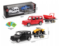 SAMOCHÓD Z PRZYCZEPĄ LATNIE AKTYWNOŚCI METAL NO.1 /24 XFD1011