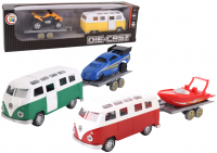 SAMOCHÓD VAN Z PRZYCZEPĄ LETNIE AKTYWNOŚCI METAL NO.1 /24 XFD1088